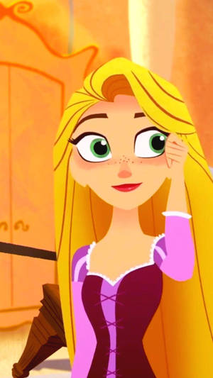 Bashful Princess Rapunzel Wallpaper