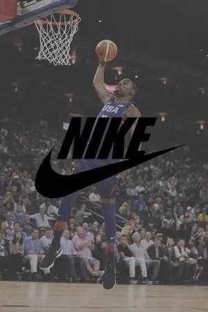 Basketball Aesthetic Player Nike Logo Wallpaper