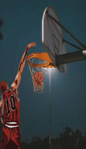 Basketball Aesthetic Red Jersey !0 Wallpaper