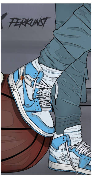 Basketball Air Jordan Cartoon Shoe Wallpaper