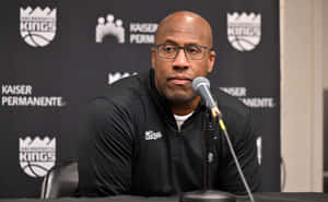 Basketball Coach Press Conference Wallpaper