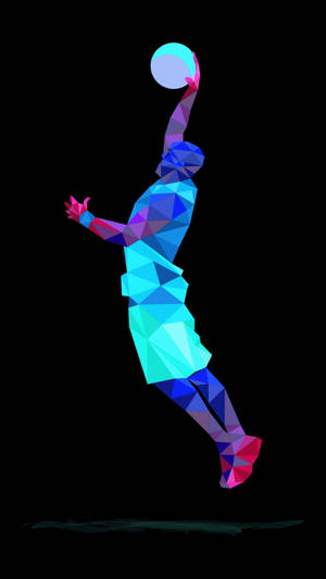 Basketball Iphone Player In Neon Lights Wallpaper