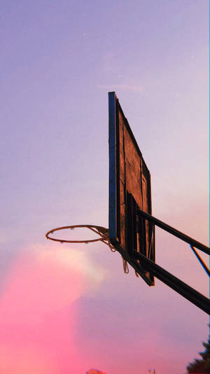 Basketball Iphone Ring And Colourful Sky Wallpaper
