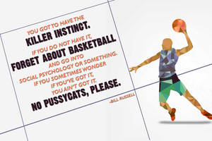 Basketball Motivation Bill Russel Quote Wallpaper