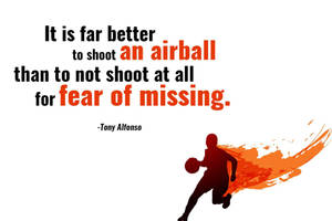 Basketball Motivation Fear Of Missing Quote Wallpaper
