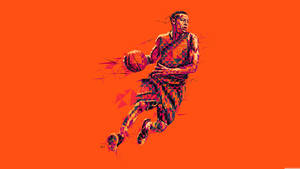 Basketball Team Abstract Art Wallpaper