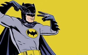 Batman Aesthetic Doing Peace Sign Wallpaper