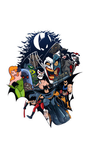 Batman Animated Characters Fan Art Mobile Wallpaper