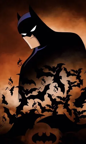 Batman Animated Dark Bats Mobile Wallpaper