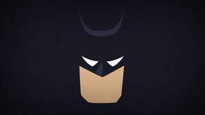 Batman Animated Minimal Face Art Desktop Wallpaper