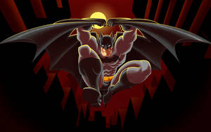 Batman Animated Strike Pose Desktop Wallpaper