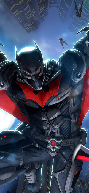 Batman Arkham City Iphone Black And Red Armour Wallpaper