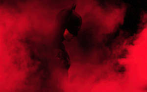 Batman In Red Smoke Phone Art Wallpaper