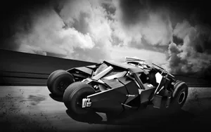 Batman Monster Car Clouds Background Wallpaper