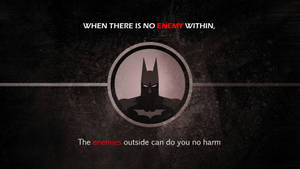 Batman On Logo Quotes Wallpaper