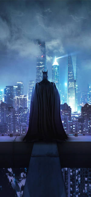 Batman On Rooftop Arkham City Wallpaper