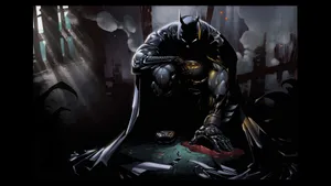 Batman Stands Vigilant In The Night. Wallpaper