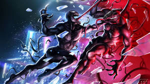 Battle Of The Symbiotes - Venom Vs Carnage Wallpaper