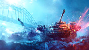 Battlefield 5 4k Blasted Tanks Bridge Wallpaper