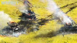 Battlefield 5 4k Burning Tanks Wallpaper