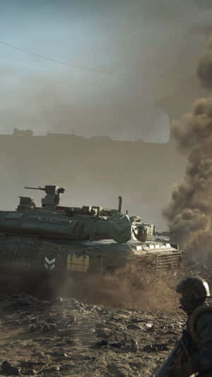 Battlefield Phone Smoking War Tank Wallpaper