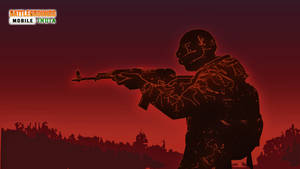 Battleground India Monochrome Red Soldier Wallpaper