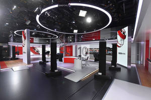 Bbc News Studio With Lights Wallpaper