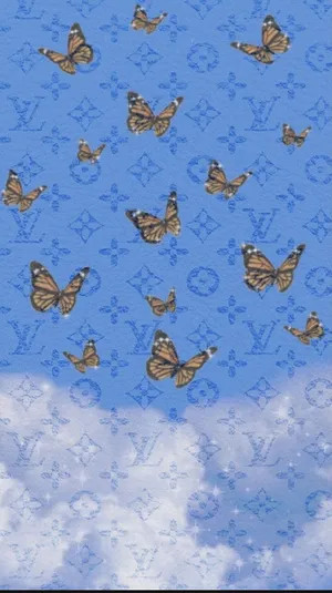Be Fashion-forward In Louis Vuitton's Iconic Blue Wallpaper