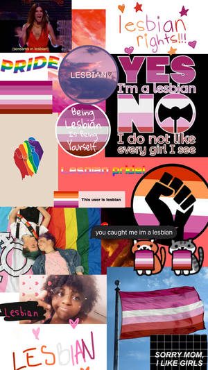 Be Yourself Lesbian Flag Wallpaper