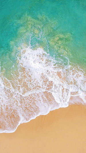 Beach 4k Iphone Aerial View Waves Wallpaper