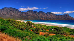 Beach And Mountains In Africa Wallpaper
