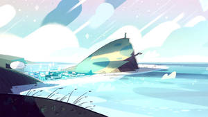 Beach City From Steven Universe Ipad Wallpaper
