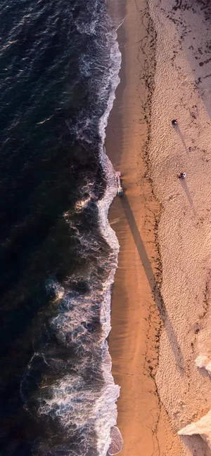 Beach Dark Waves Ios 11 Wallpaper