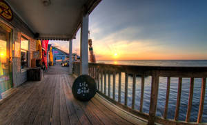 Beach House Porch Life Is Good Wallpaper