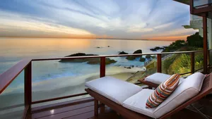 Beach House Terrace View Wallpaper