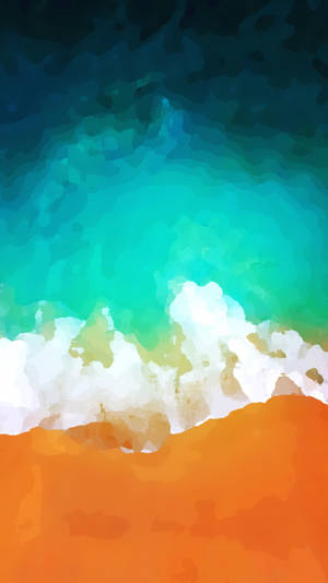 Beach Paint Art Iphone 11 Cover Wallpaper