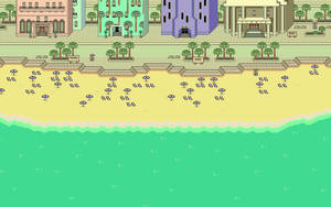 Beach Resort In Earthbound Wallpaper