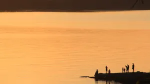 Beach Silhouette Summer Vibes Wallpaper