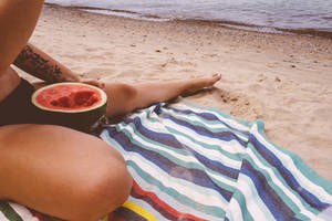Beach Treat Watermelon Wallpaper