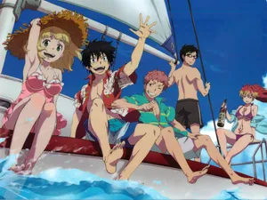 Beach Vacation Blue Exorcist Wallpaper