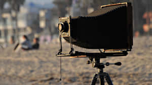 Beach Vintage Old Photography Camera Wallpaper