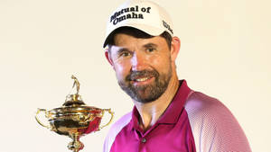 Bearded Padraig Harrington With Trophy Wallpaper