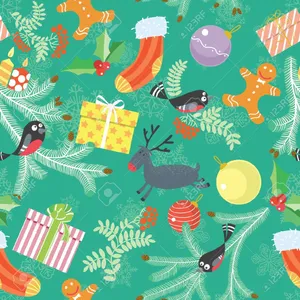 Beautiful And Festive Christmas Pattern. Wallpaper