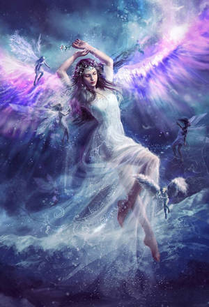 Beautiful Angels Fantasy Aesthetic Wallpaper