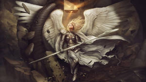 Beautiful Angels In Warrior Outfit Wallpaper