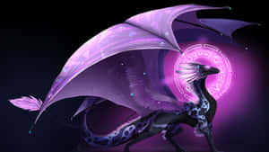 Beautiful Dragon With Purple Wings Wallpaper