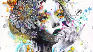 Beautiful Girl Art Wallpaper
