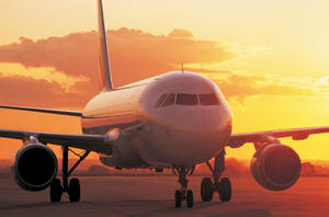 Beautiful Hd Plane Sunset Wallpaper