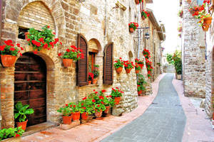 Beautiful Italy Walkways Wallpaper