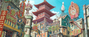 Beautiful Japanese Anime City Wallpaper